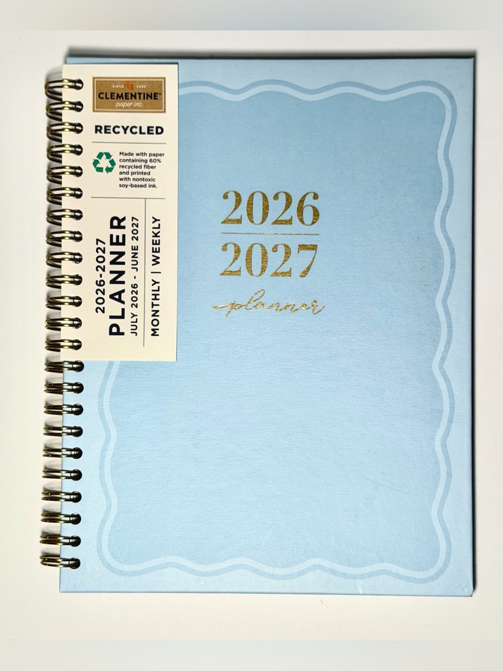 2026-2027 Clementine Paper inc. 12-month Weekly Monthly Planner (Baby Blue)